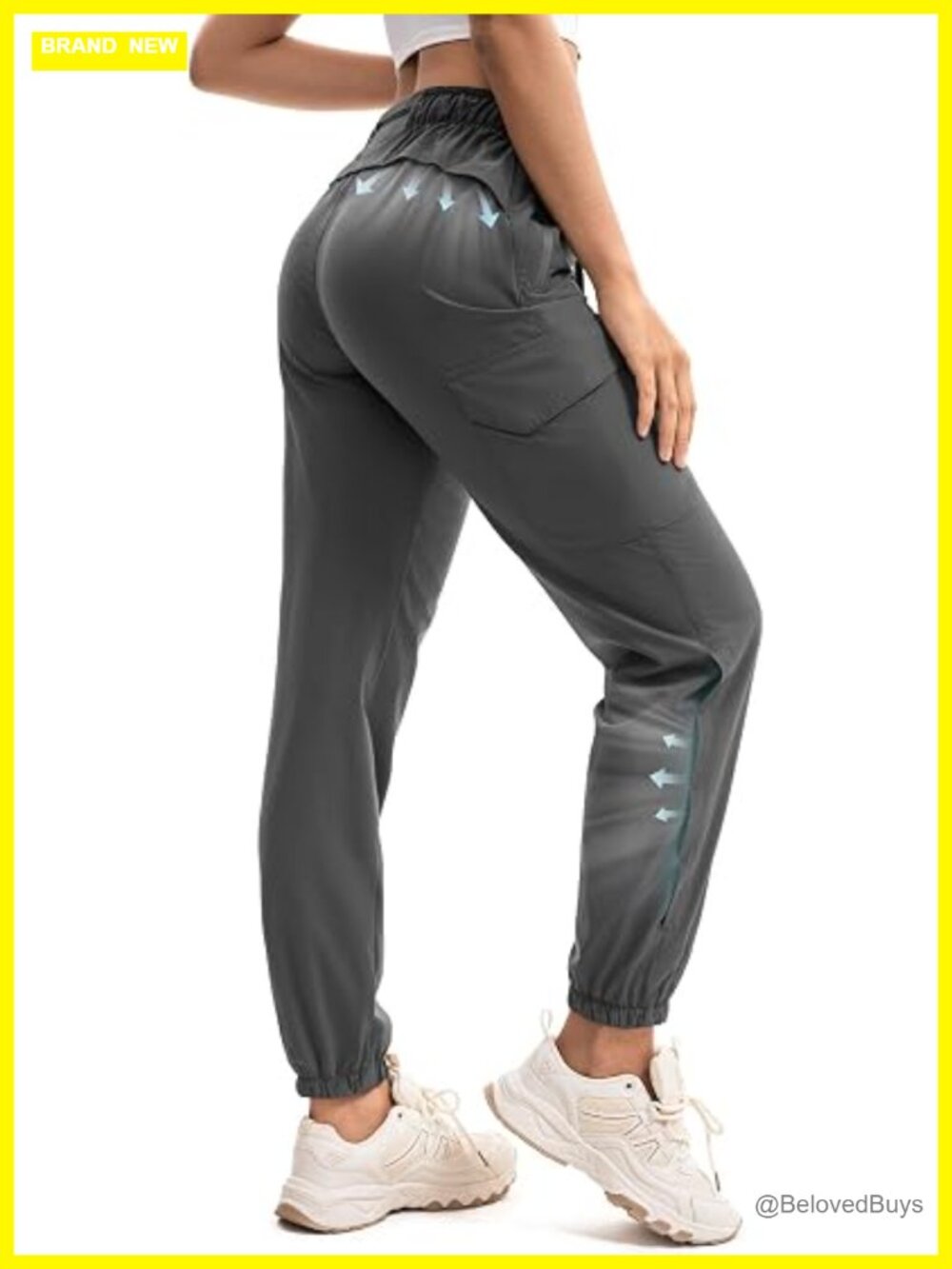 Women's Lightweight Quick Dry Cargo Joggers with 5 Pockets
